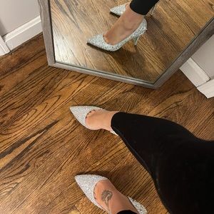 Blue by Betsey Johnson Women's SB-HAZIL Pump, Silver Satin, 7.5 M US